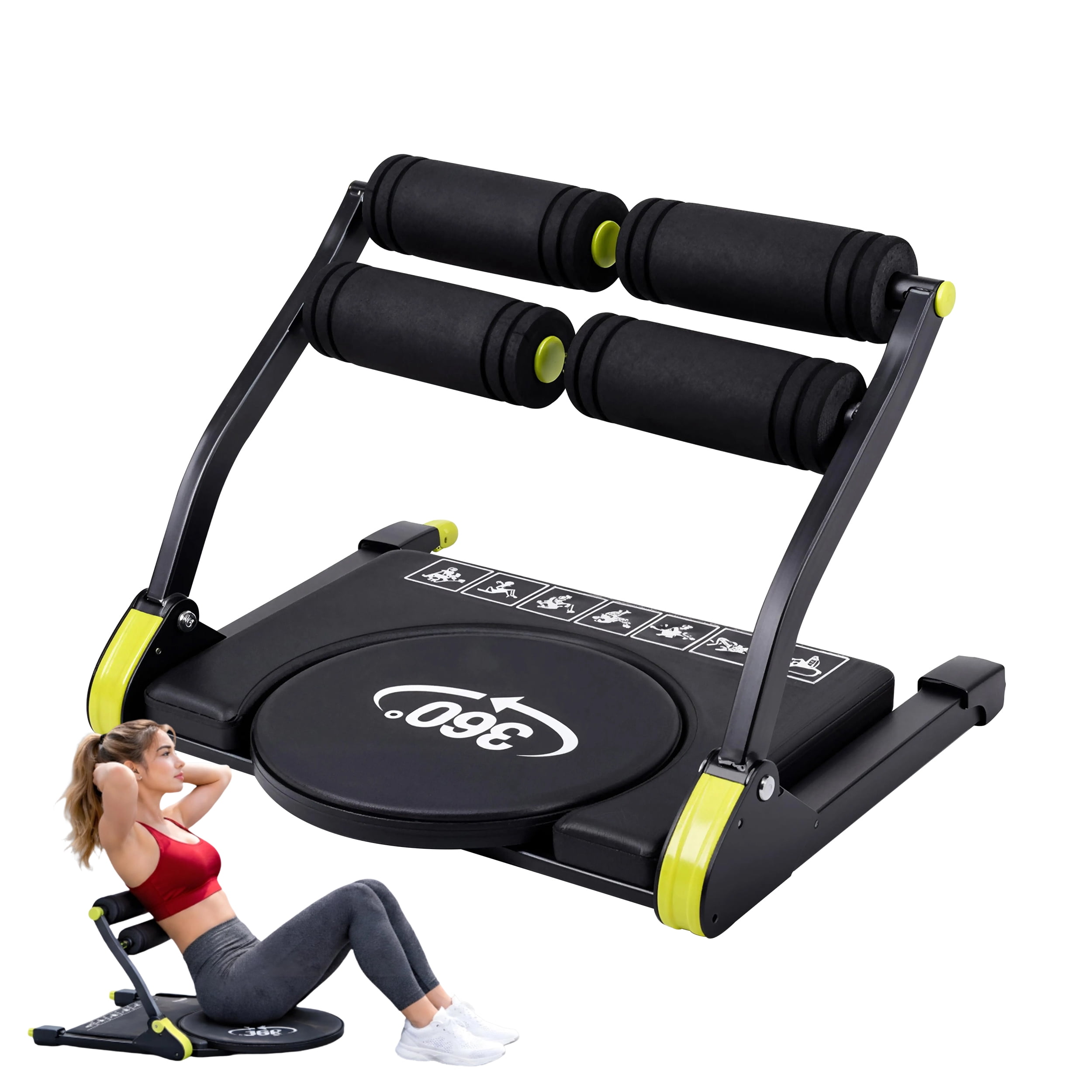 XtremepowerUS Ab Crunch Machine, Core & Ab Workout Equipment for