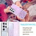 thumbnail image 4 of Compatible with Samsung S21 Ultra Case Glitter Clear Sparkly Cases Shockproof Samsung Galaxy S21 Ultra Phone Case for Women Silicone Cute Slim Bling Protective Case (Samsung S21 Ultra, Purple), 4 of 13