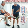 thumbnail image 4 of Ailaka Zipper Compression Socks, 15-20 mmHg Knee High Open Toe Compression Socks for Men Women, Grey,1 Pair, 4 of 8