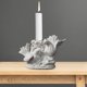 thumbnail image 5 of Portavelas de paloma de resina, estatua, candelabro artesanal, figurita creativa, adorno de escultura para escritorio, colección de decoración del , 13cmx6.5cmx8cm Colco Porta vela, 5 of 7