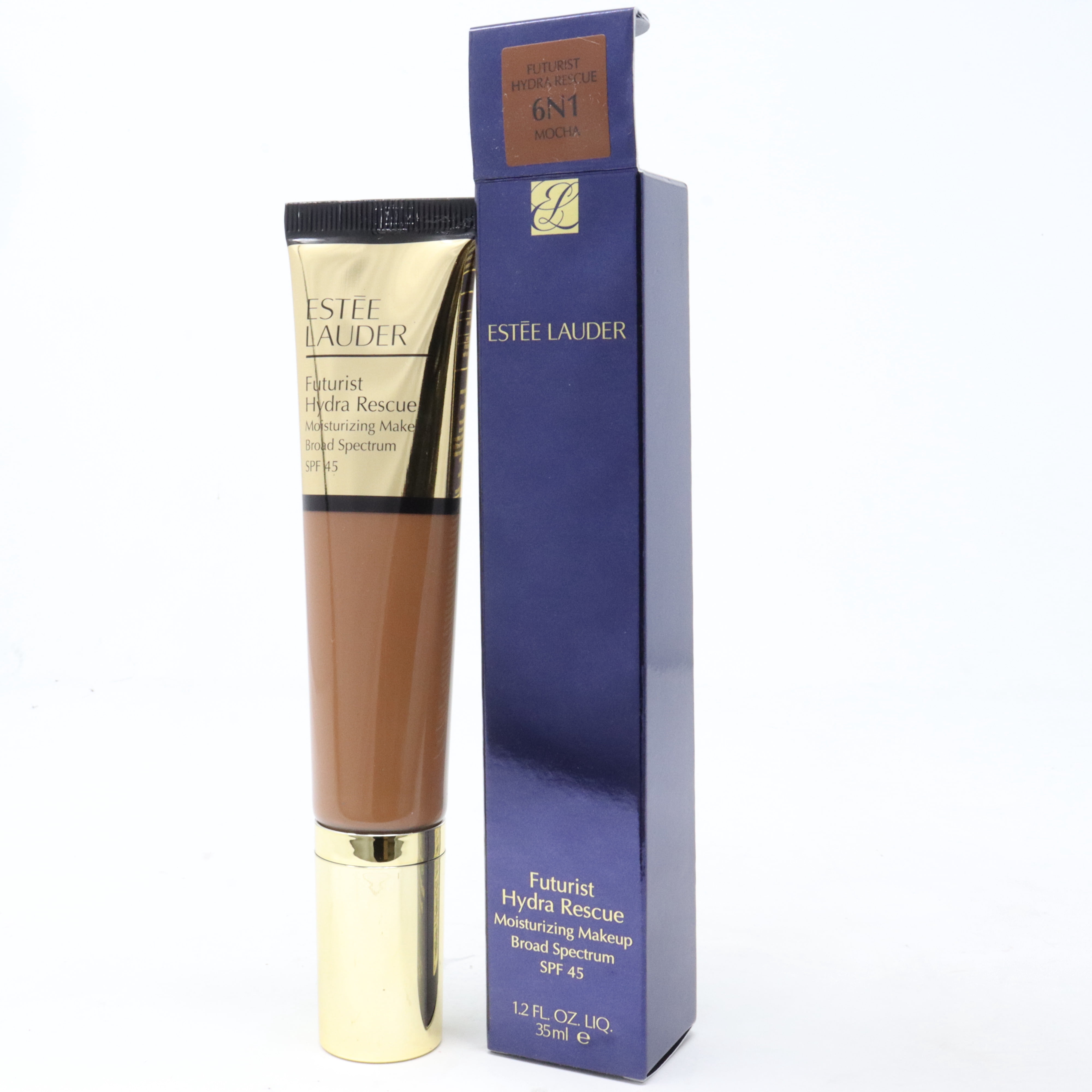 Estee Lauder Futurist Hydra Rescue Moisturizing Makeup Spf 45 1.2oz 6N1 Mocha