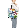 thumbnail image 3 of Sigee Colorful Butterflies Print Large Capacity Zippered Tote Bag - Durable, Stylish and Versatile for Everyday Use, 3 of 9