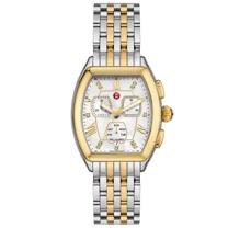 Michele Releve Mww19a000040 White Dial Two Tone Bracelet 45mm Womens Watch