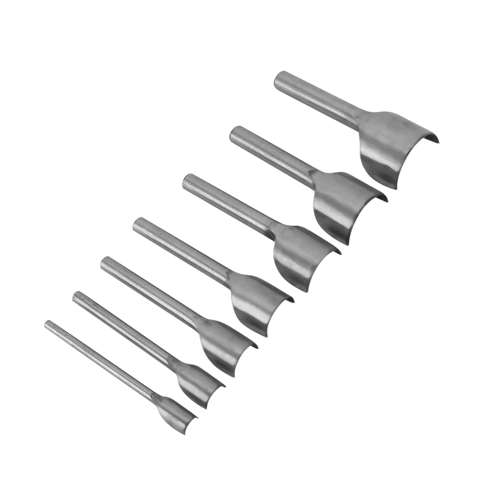 7pc Leather Craft Hole Punch Set, Durable A3 Steel, Semicircle Cutter For Straps  Cases