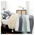 thumbnail image 2 of TiaGOC King Size Quilt Set Sage Green, 3 Pieces Mint Green Ultra Soft Lightweight Bedspreads & Coverlets Set, Patchwork Striped Quilted Bedding Sets for All (1 Quilt, 2 Pillow Shams), 2 of 8