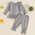 thumbnail image 5 of Infant Outfit Set Children's Clothing Baby Children Halloween Girls Ruffled Long Sleeve Top And Summer Outfits for Girls, 5 of 8
