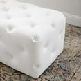 thumbnail image 5 of Modway Amour 48" Tufted Button Entryway Faux Leather Bench in White, 5 of 9