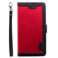 thumbnail image 6 of Wallet Case for iPhone 14,Decase Double Color Retro Style Protective PU Leather Folio Cover with Card Holder & Hand Strap,Men Women Stylish Flip Case,for Apple iPhone 14 - Red, 6 of 6