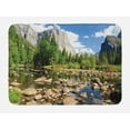 thumbnail image 1 of Yosemite Bath Mat, Fluffy Clouds Forest Stones River Yosemite National Park California Usa Waterscape, Non-Slip Plush Mat Bathroom Kitchen Laundry Room Decor, 29.5 X 17.5 Inches, Green Blue, Ambesonne, 1 of 2