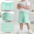 thumbnail image 5 of Ruisita 3 Pack Unisex Baby Toddler Cotton Shorts with Drawstring Baby Pull-on Solid Shorts Soft Clothes for Summer Daily, 5 of 9