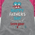 thumbnail image 3 of Cat in the Hat - Happy Fathers Day Thing 1 Thing 2 - Toddler And Youth Girls Raglan Graphic T-Shirt, 3 of 5