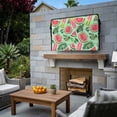 thumbnail image 3 of Outdoor TV Cover 68x42x4.5in, Summer Watermelon Green Monstera Leaf Weatherproof TV Screen Protector with Zipper, Tropical Plant Watercolor Outside Television Cover Fits Up to 70-75", 3 of 9