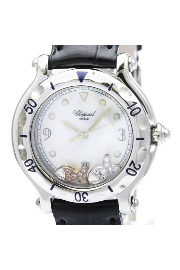 Pre-Owned CHOPARD Happy Sport Fish Diamond MOP Dial Watch 27/8921-403 Polished