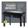 thumbnail image 2 of Banco de Piano Knox Gear Ajustable de 48 cm con Almacenamiento Negro, 2 of 5