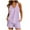 Purple, variant on Women's Pyjamas Sets Sleeveless Tank Top with Shorts Cami Sets Sleepwear Short Sleeves PJ Sets Summer Nightwear Brown S