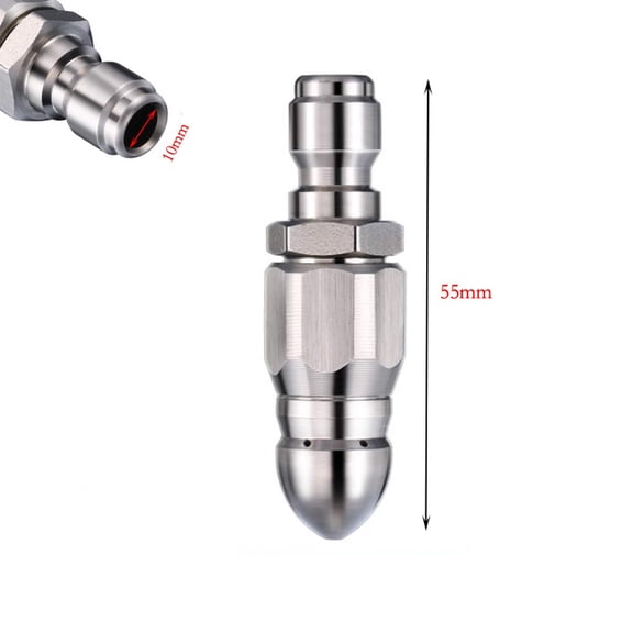 1Pc Sewer Jetter Nozzle 5000Psi Sewer Jetter Pressure Drain Jetter Hose Nozzle 1/4 Pressure Washer Jetter Nozzle For Cleaning