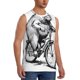 thumbnail image 2 of Balery Capybara Riding Bicycle Camisetas sin mangas para hombre, absorbe la humedad y protege contra el mal olor.-Small, 2 of 7