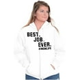 thumbnail image 4 of Mom Life Best Job Ever Mothers Day Womens Plus Size Graphic Zipper Hoodie Brisco Brands 2X, 4 of 5