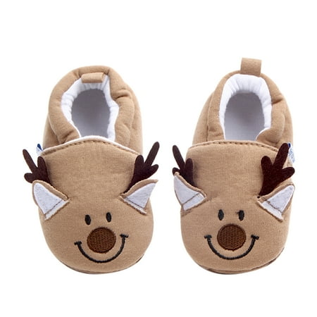 

Quealent Newborn Booties Baby Booties Cozy Fleece Slippers Soft Baby Shoes With Gripper Soles Winter Warm Infant Newborn Crib Sock Shoes First Walkers Beige 0 Months
