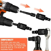 Socket Adapter Set and Reducer 17 Piece, Impact Driver Conversions kit, Universal Joint Socket Set, Drill Adapter 1/4 3/8 1/2