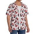 thumbnail image 2 of Disketp Cute Chickens Men's Hawaiian, Shirts Button Down Holiday Beach Shirts-{sizeName}-3X-Large, 2 of 5