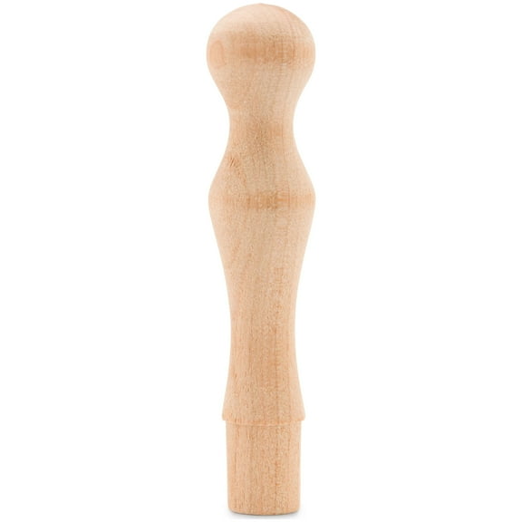 Mug Hooks, 3-3/8 inch Unfinished Wood Pegs for Hanging, Hook Racks, and Crafts, Pack of 10 Decorative Wooden Wall Hooks, by Woodpeckers