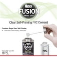 thumbnail image 4 of Oatey 321935 Fusion One-Step Medium-Bodied Cement, 4 oz, PVC Clear, 4 of 5
