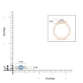 thumbnail image 4 of ANGARA Natural Classic Round Aquamarine and Diamond Three Stone Ring in 14K Rose Gold for Women (Size-5mm) | March Birthstone, Birthday, Anniversary, Jewelry Gift for Women | Natural Aquamarine Ring, 4 of 9