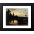 thumbnail image 2 of Johan Barthold Jongkind 14x12 Black Modern Framed Museum Art Print Titled - Clair De Lune a Overschie (Environs De Rotterdam) (1855), 2 of 5