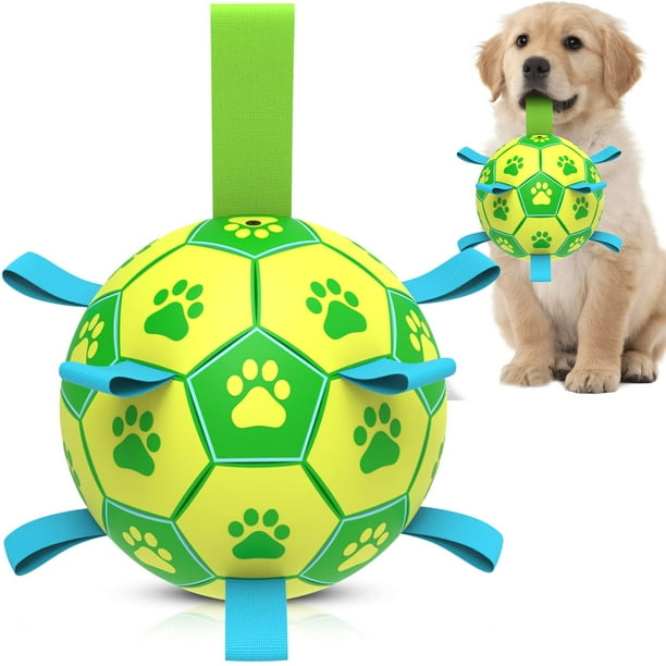 Juguete para perros QDAN, remolcador de balones de fútbol, juguete acuático para perros