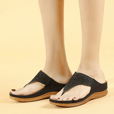 

JNGSA My Pillow Slippers Womens House Slippers Women Summer Slip-On Wedges Beach Open Toe Breathable Sandals Embroidery Shoes My Pillow Slippers