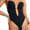 Black 2#, variant on Sveltors Women's Sexy V Neck V Backless Tank Tops Bodysuit Built in Bra Double Lined Sleeveless Thong Shapewear
