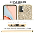 thumbnail image 6 of Compatible with Xiaomi Redmi Note 10 5G Case, Glitter Sparkly Redmi Note 10 5G Phone Case with Slim Silicone Shockproof Protective Bumper Cover for Cute Girls Women (Gold), 6 of 14