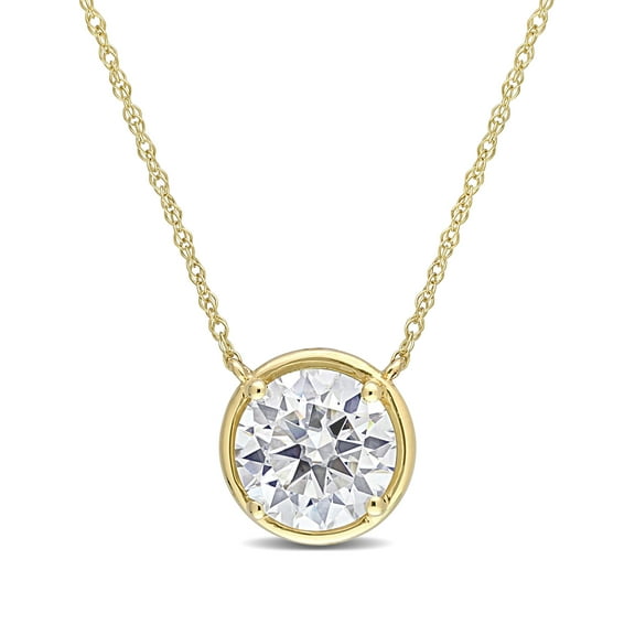 Everly Women's Moissanite 10k Yellow Gold Necklace