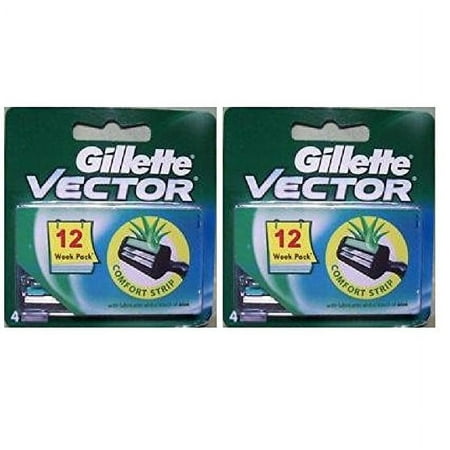 Vector Plus Refill Razor Blades 4 ct. (Pack of 2)