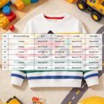 thumbnail image 3 of Gerichy Kids Crewneck Sweatshirt Boys Pullover Sweater Long Sleeve Shirts Dinosaur Striped Truck Top Clothes 2T-8T, 3 of 7