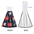 thumbnail image 4 of Apple and Butterfly Pattern Hand Towels 2 Pack Quick Dry Velvet Soft with Velcro Kitchen Bath 14x18in, 4 of 7