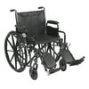 drive Silver Sport 2 Wheelchair Steel 20"W x 16"D Swing-Away Footrest SSP220DDA-ELR