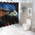 thumbnail image 7 of Orinice Bird of Prey Bathroom Decor Set, Colorful Luxurious Graphic Print Polyester Fabric Fashion Shower Curtain with Hooks, 100% Polyester, Chic Modern Design, Washable, Multi-Size 60x72, 7 of 7