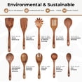thumbnail image 4 of Juego de utensilios de cocina Woodenhouse, 10 cucharas de madera de teca, 4 of 6