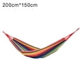 thumbnail image 1 of Kearding Hamaca de lona cómoda para Patio, porche, jardín, patio trasero, descanso al aire libre/interior, hamaca con rayas arcoíris Jardín y Patio Kearding HA016879-00, 1 of 1