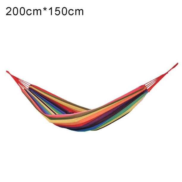 Hamaca De Lona Cómoda Para Patio, Porche, Jardín, Patio Trasero, Descanso Al Aire Libre/Interior, Hamaca Con Rayas Arcoíris Speravity HA016879-00