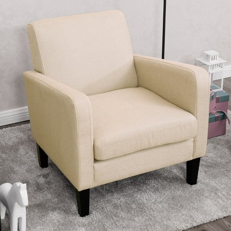 - Costway Leisure Arm Chair Accent Single Sofa Fabric Upholstered Living Room Furniture