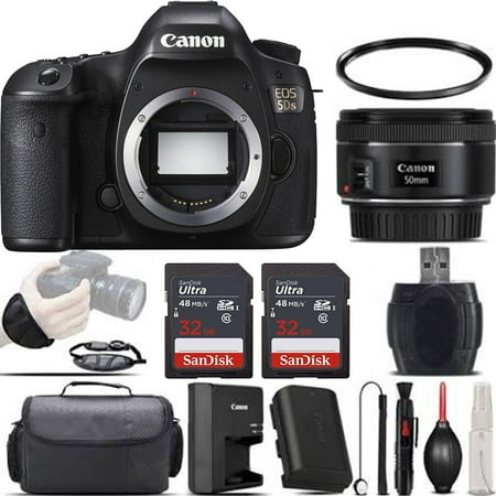 Image of Canon EOS 5DS DSLR Full Frame 50.6MP Camera EF 50mm F/ 1.8 STM Lens - 64GB Bundle