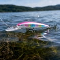 thumbnail image 4 of 3-Pack Long Lip Deep Diving Minnow Fishing Lures, Floating Hard Baits for Bass Trout Blackfish, Long Distance Casting High-Performance Tackle, 4 of 5