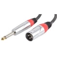 thumbnail image 1 of PULSE - 6.35mm (1/4") 2-Pole Jack Plug to 3-Pin XLR Plug Lead, 1m, 1 of 1