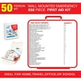 thumbnail image 3 of Primacare KC-50PPWM 50 Person Compact First Aid Kit with 232 Pieces Emergency Medical Supplies, Portable Kits for Home, School and Office, Wall Mount, 10x10x3 inches, 3 of 7