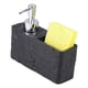 thumbnail image 4 of Dispensador de jabón resistente con soporte para esponja, práctico organizador para el lavabo. Negro, 4 of 9