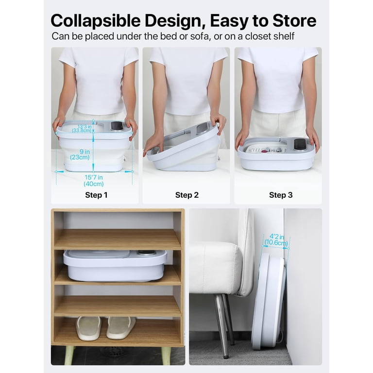 ALLJOY Collapsible Foot Spa with Massage and Heat photo 2