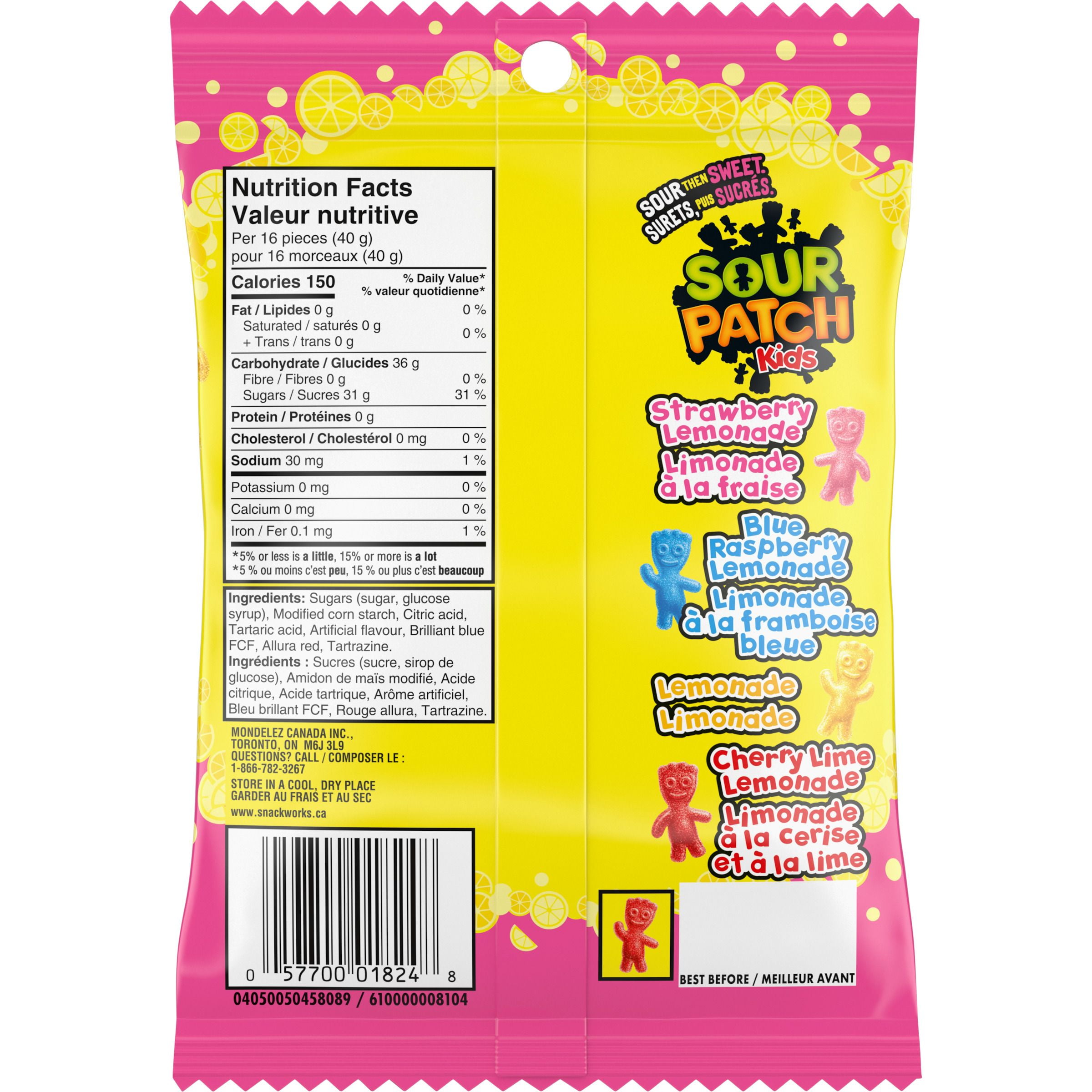 SOUR PATCH KIDS, Lemonade Flavour Candy, Sour then Sweet, 150 g